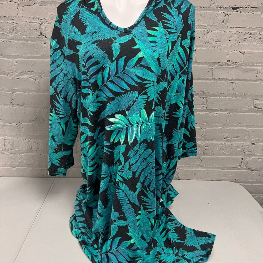 Tommy Bahama Teal Leaf Swim Cover-Up